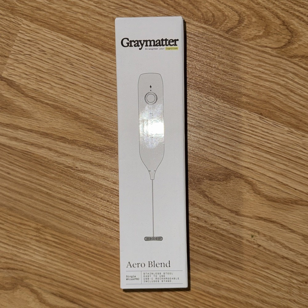 Graymatter Aero Blend SingleWhiskPRO Frother Rechargeable Battery